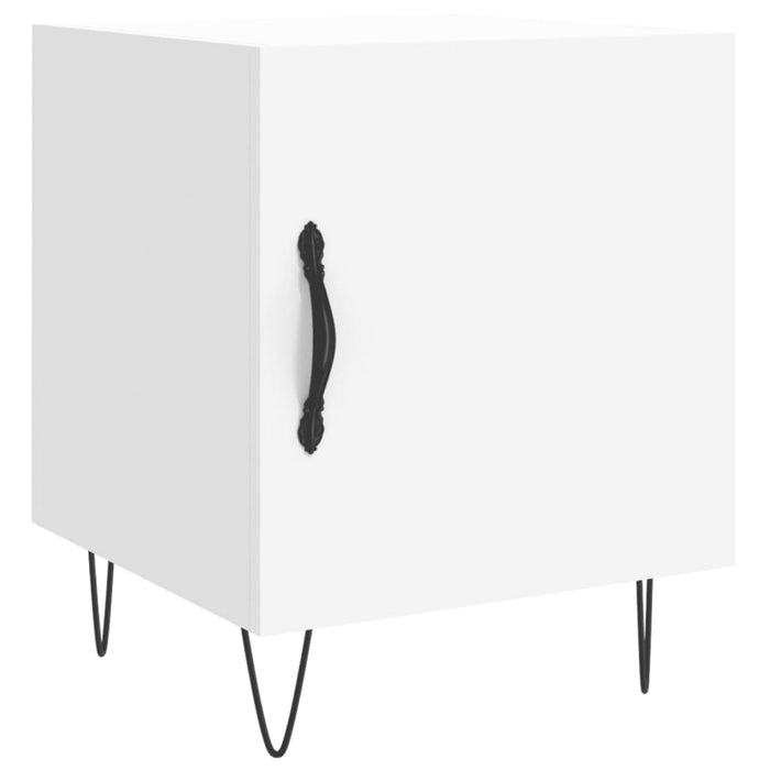 Bedside Cabinets 2 pcs White 40x40x50 cm Engineered Wood