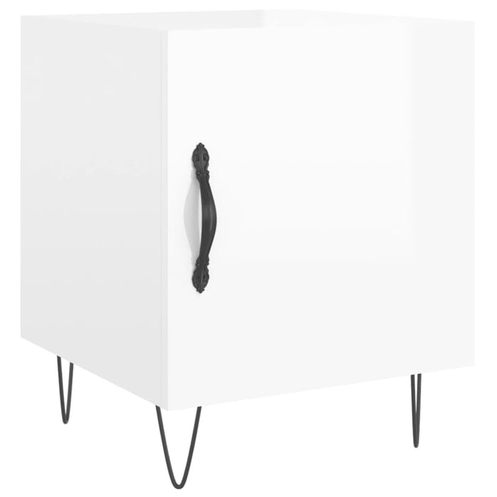 Bedside Cabinets 2 pcs High Gloss White 40x40x50 cm Engineered Wood