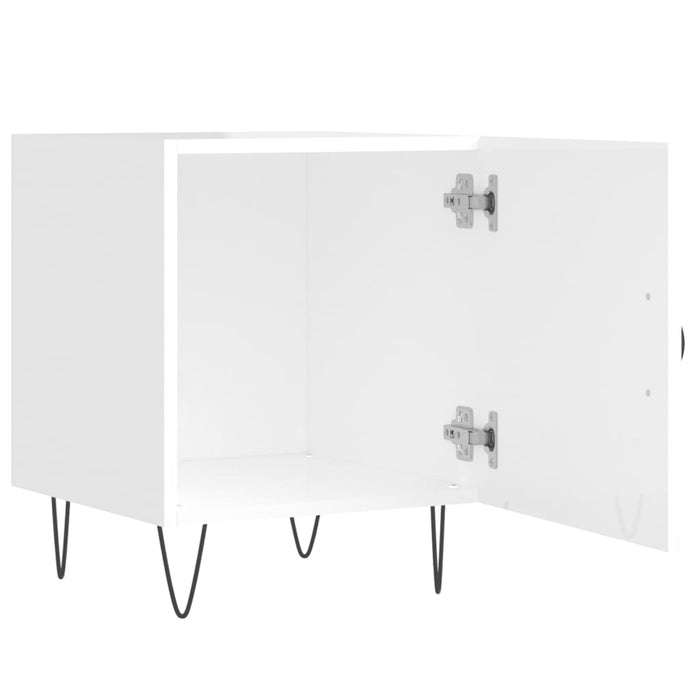 Bedside Cabinets 2 pcs High Gloss White 40x40x50 cm Engineered Wood