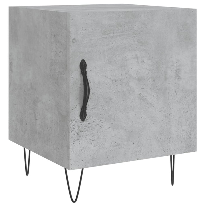 Noptiera Gri Beton 40x40x50 cm Lemn de Inginerie