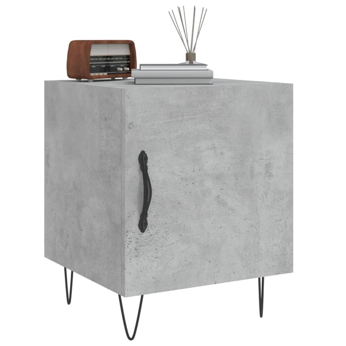 Bedside Cabinets 2 pcs Concrete Grey 40x40x50 cm Engineered Wood