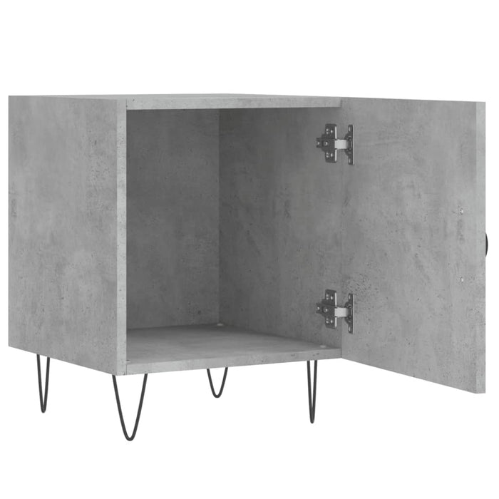 Bedside Cabinets 2 pcs Concrete Grey 40x40x50 cm Engineered Wood