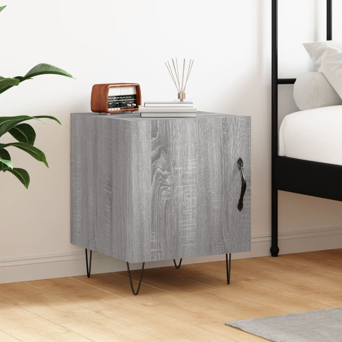 Bedside Cabinet Grey Sonoma 40x40x50 cm Engineered Wood