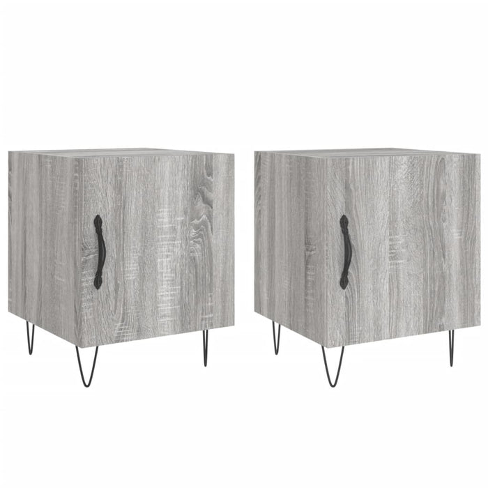 Bedside Cabinets 2 pcs Grey Sonoma 40x40x50 cm Engineered Wood