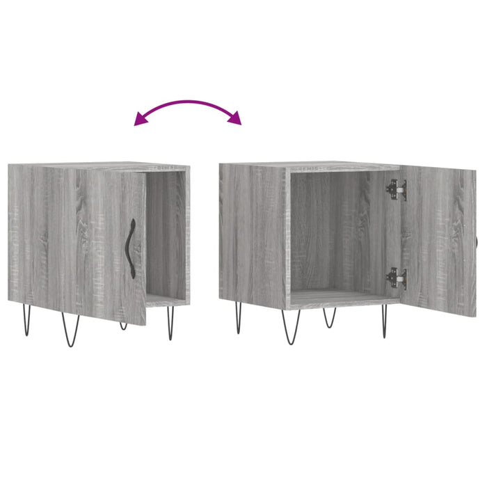 Bedside Cabinets 2 pcs Grey Sonoma 40x40x50 cm Engineered Wood