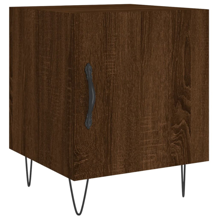 Bedside Cabinet Brown Oak 40x40x50 cm Engineered Wood