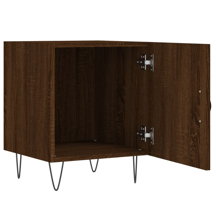 Bedside Cabinet Brown Oak 40x40x50 cm Engineered Wood