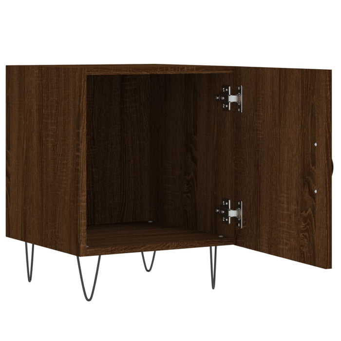 Bedside Cabinets 2 pcs Brown Oak 40x40x50 cm Engineered Wood