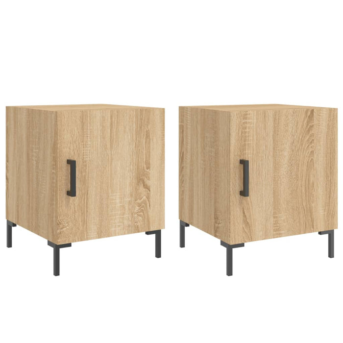 Bedside Cabinets 2 pcs Sonoma Oak 40x40x50 cm Engineered Wood