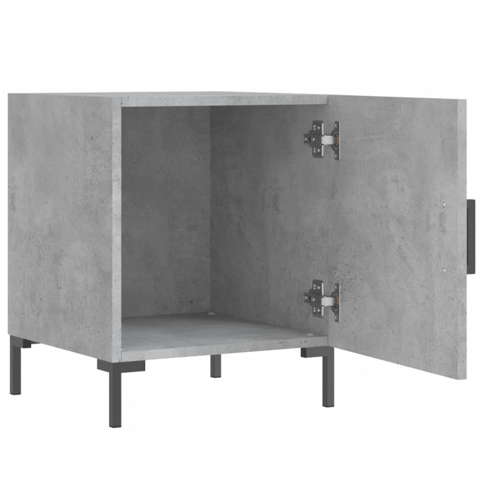 Bedside Cabinet Concrete Grey 40x40x50 cm Engineered Wood