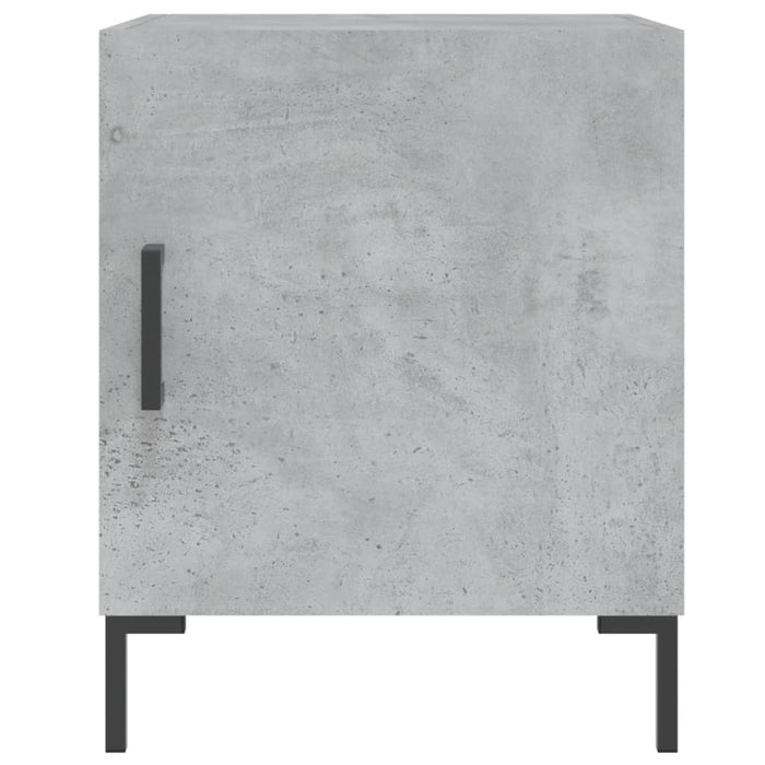 Bedside Cabinet Concrete Grey 40x40x50 cm Engineered Wood