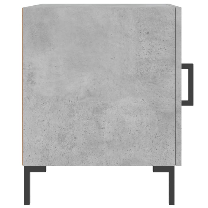 Bedside Cabinet Concrete Grey 40x40x50 cm Engineered Wood