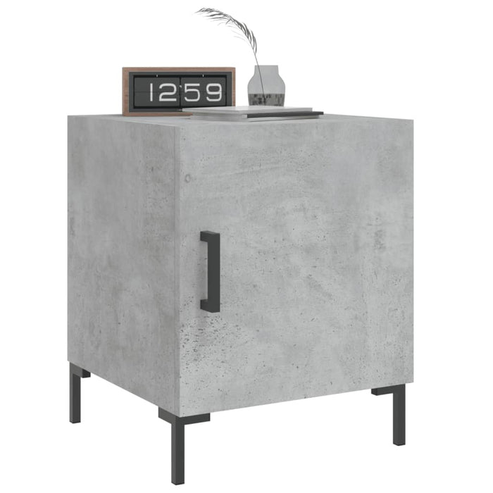 Bedside Cabinet Concrete Grey 40x40x50 cm Engineered Wood