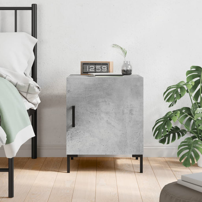 Bedside Cabinet Concrete Grey 40x40x50 cm Engineered Wood