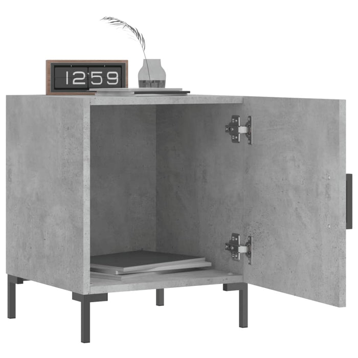 Bedside Cabinets 2 pcs Concrete Grey 40x40x50 cm Engineered Wood