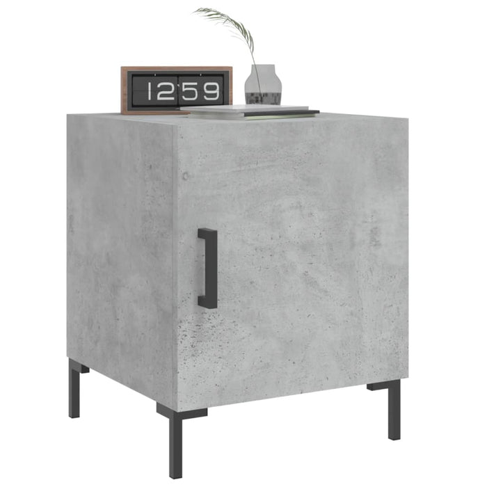 Bedside Cabinets 2 pcs Concrete Grey 40x40x50 cm Engineered Wood