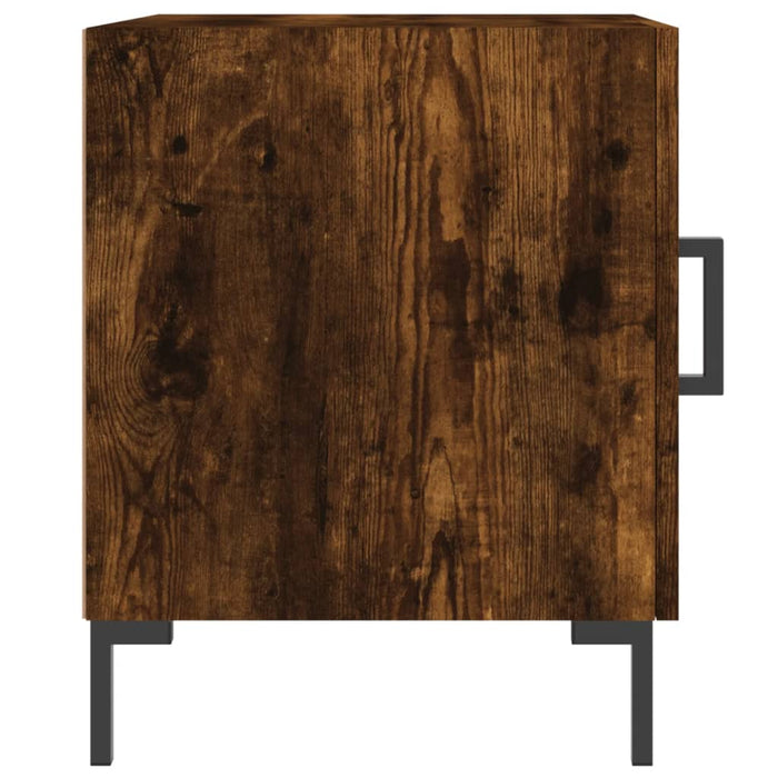 Bedside Cabinet Smoked Oak 40x40x50 cm Engineered Wood