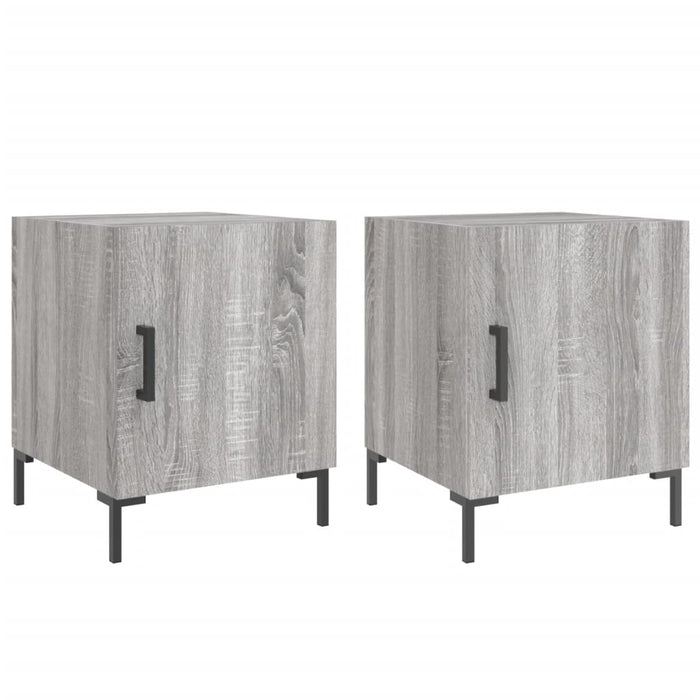 Bedside Cabinets 2 pcs Grey Sonoma 40x40x50 cm Engineered Wood