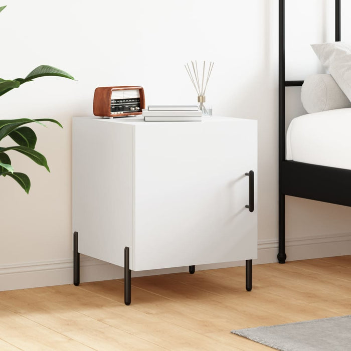 Bedside Cabinet White 40x40x50 cm Engineered Wood