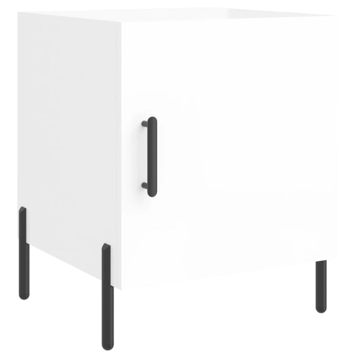 Bedside Cabinets 2 pcs High Gloss White 40x40x50 cm Engineered Wood