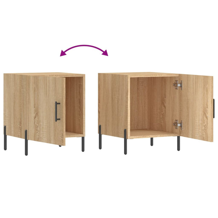 Bedside Cabinets 2 pcs Sonoma Oak 40x40x50 cm Engineered Wood