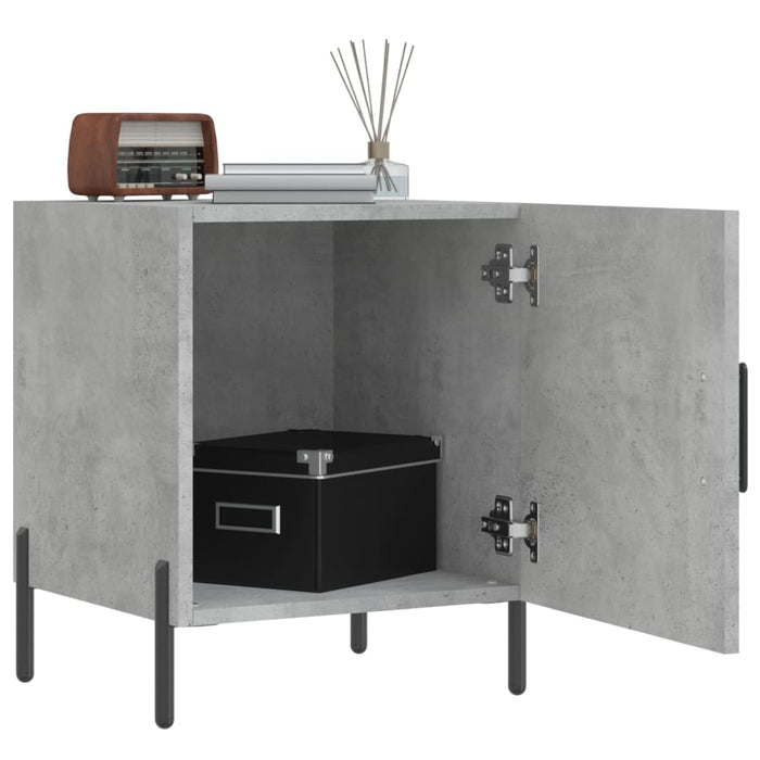 Bedside Cabinet Concrete Grey 40x40x50 cm Engineered Wood