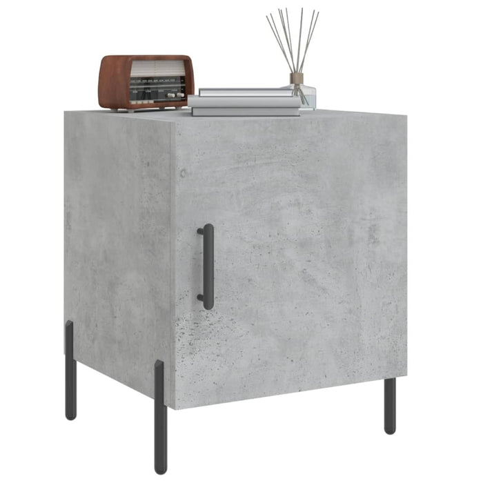 Bedside Cabinet Concrete Grey 40x40x50 cm Engineered Wood