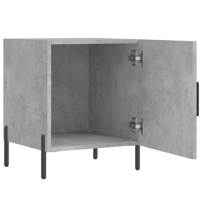 Bedside Cabinet Concrete Grey 40x40x50 cm Engineered Wood