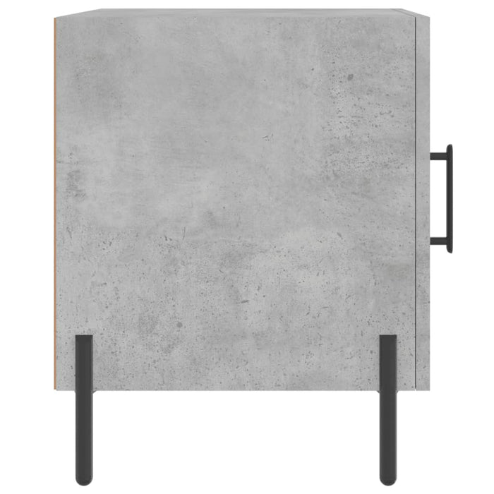 Bedside Cabinet Concrete Grey 40x40x50 cm Engineered Wood