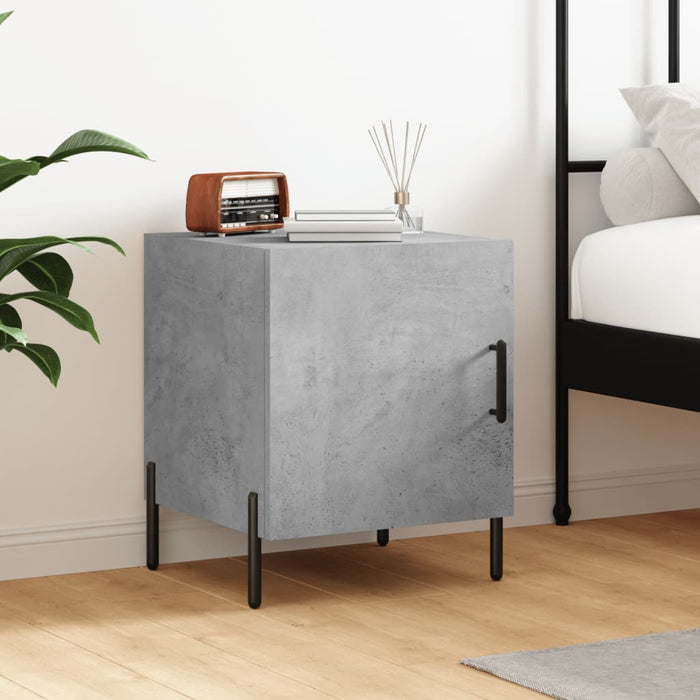 Bedside Cabinet Concrete Grey 40x40x50 cm Engineered Wood