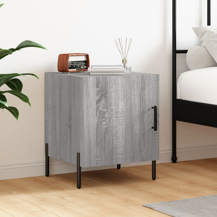 Bedside Cabinet Grey Sonoma 40x40x50 cm Engineered Wood