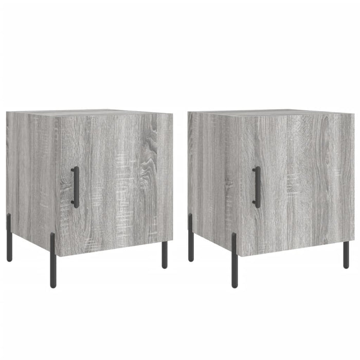 Bedside Cabinets 2 pcs Grey Sonoma 40x40x50 cm Engineered Wood