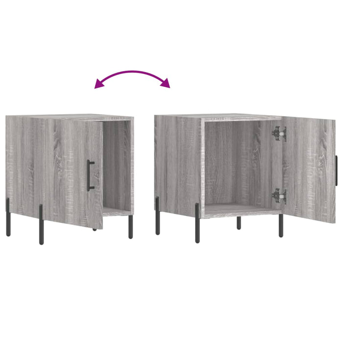 Bedside Cabinets 2 pcs Grey Sonoma 40x40x50 cm Engineered Wood