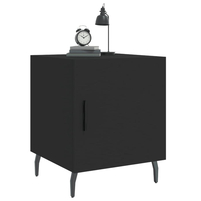 Bedside Cabinets 2 pcs Black 40x40x50 cm Engineered Wood