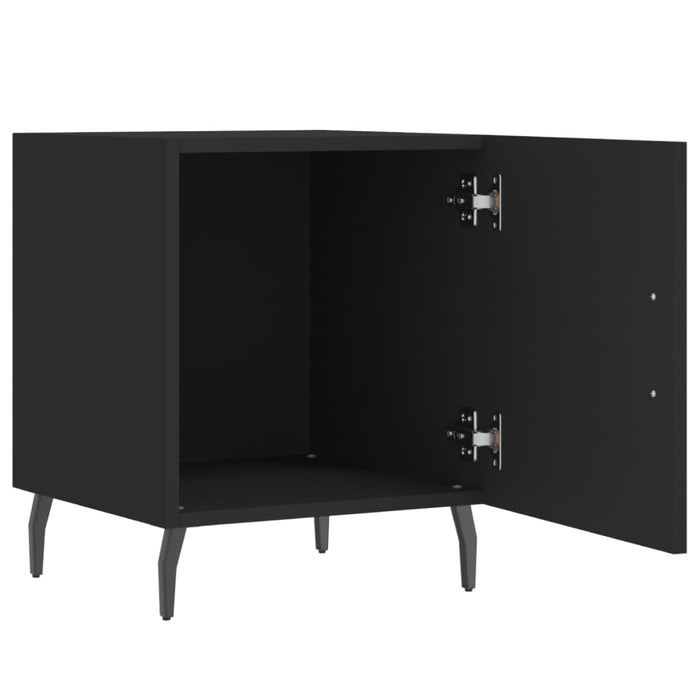 Bedside Cabinets 2 pcs Black 40x40x50 cm Engineered Wood