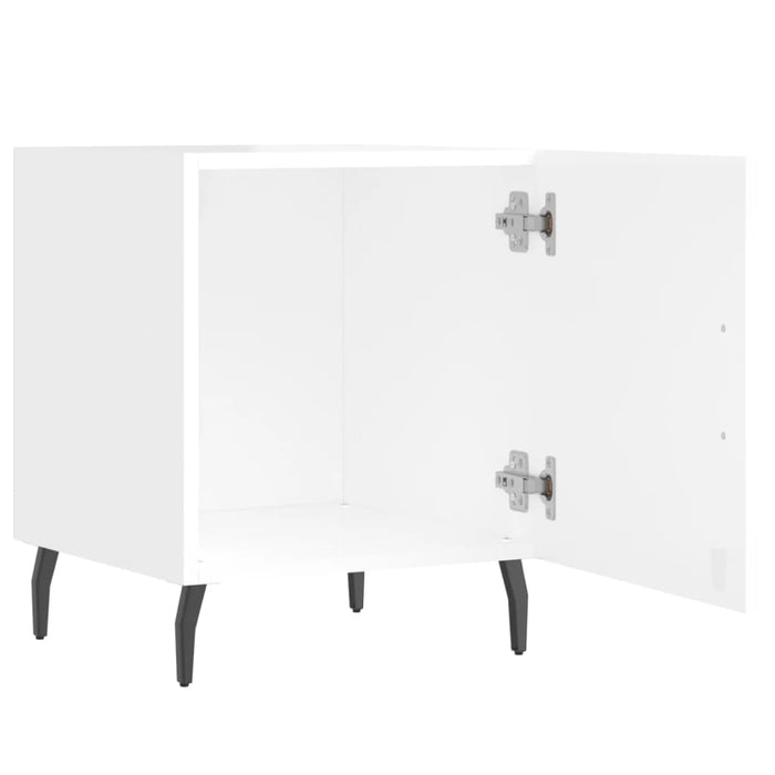 Bedside Cabinets 2 pcs High Gloss White 40x40x50 cm Engineered Wood