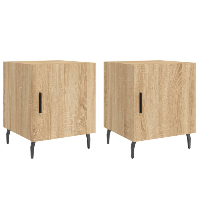 Bedside Cabinets 2 pcs Sonoma Oak 40x40x50 cm Engineered Wood