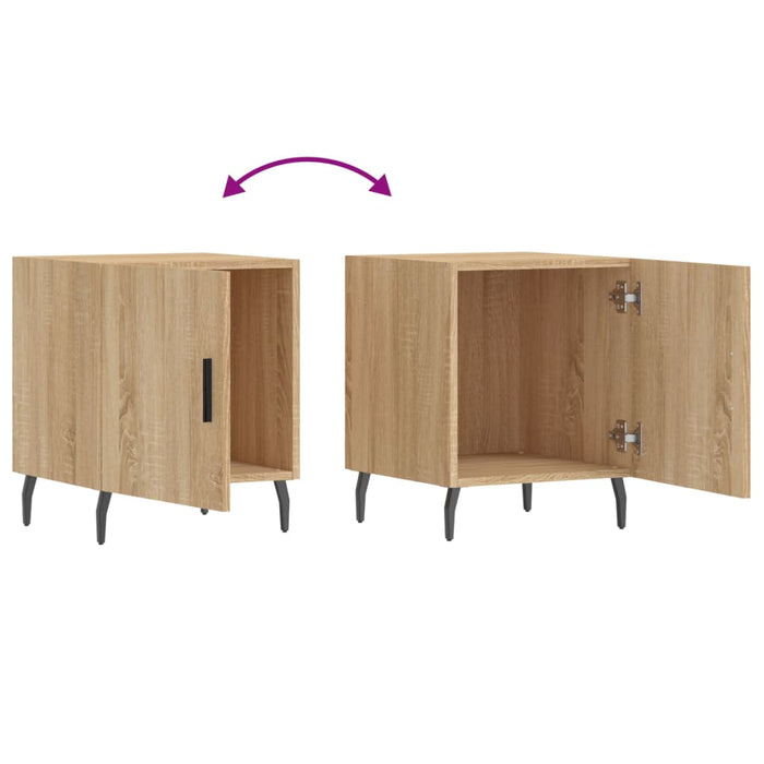 Bedside Cabinets 2 pcs Sonoma Oak 40x40x50 cm Engineered Wood