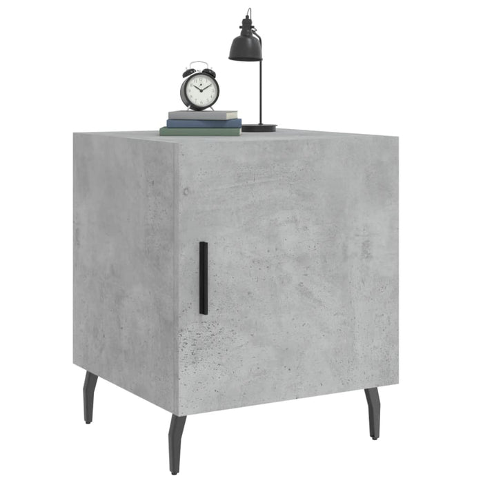 Bedside Cabinet Concrete Grey 40x40x50 cm Engineered Wood