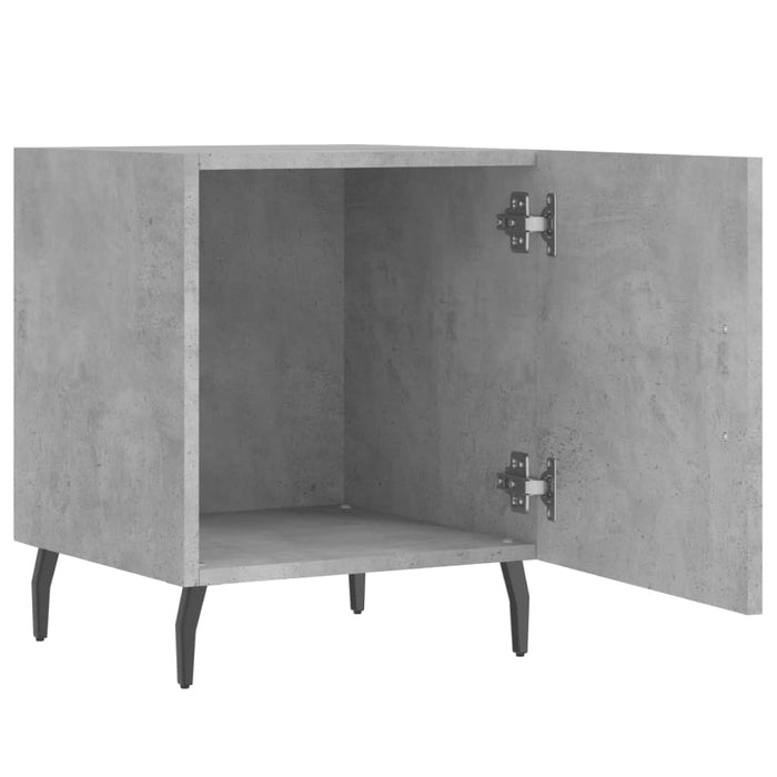 Bedside Cabinet Concrete Grey 40x40x50 cm Engineered Wood