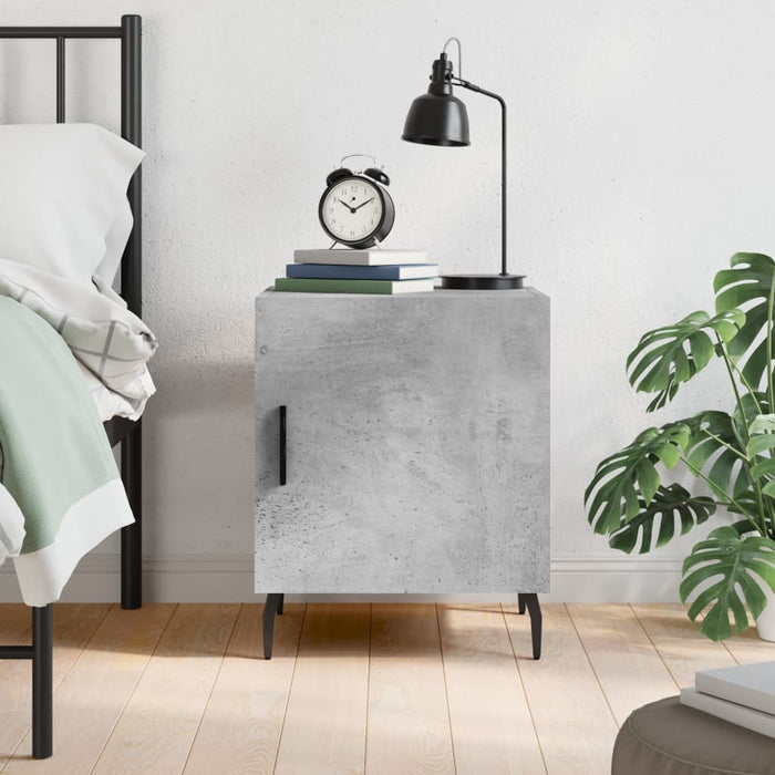 Bedside Cabinet Concrete Grey 40x40x50 cm Engineered Wood