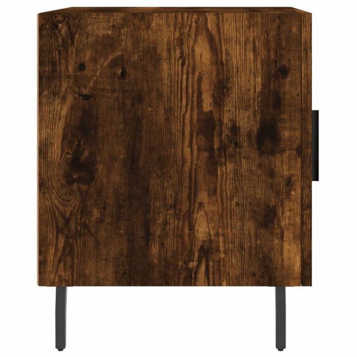 Bedside Cabinet Smoked Oak 40x40x50 cm Engineered Wood