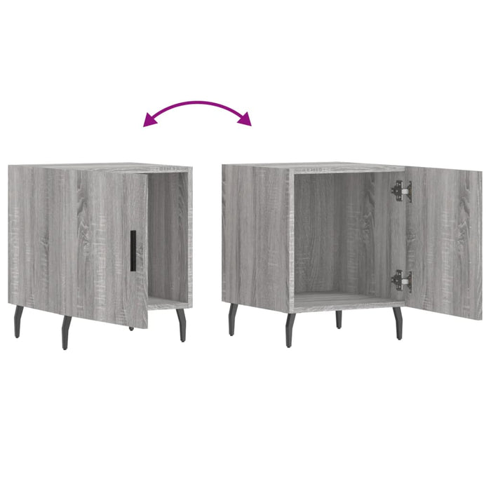 Bedside Cabinets 2 pcs Grey Sonoma 40x40x50 cm Engineered Wood