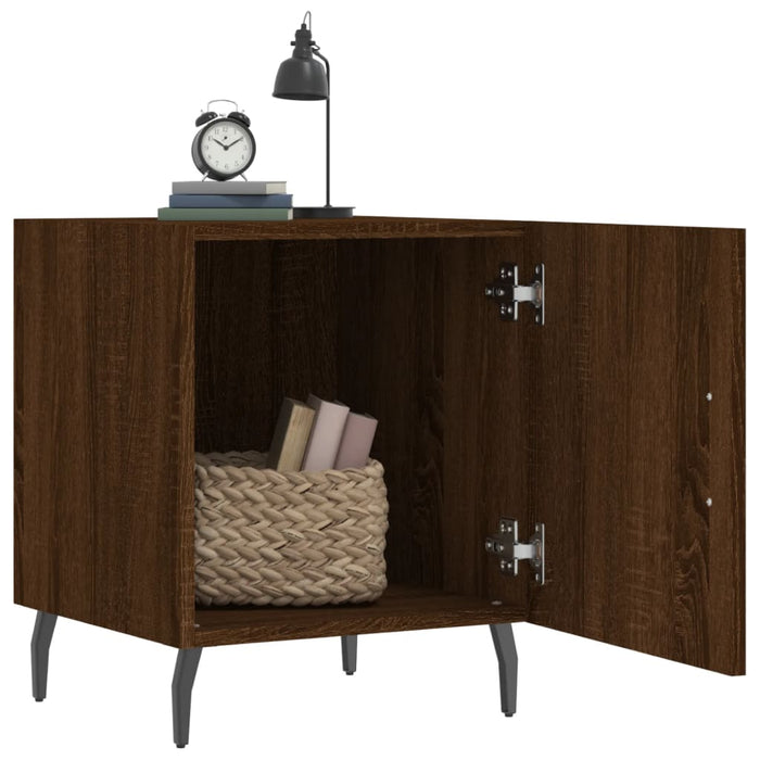 Bedside Cabinet Brown Oak 40x40x50 cm Engineered Wood