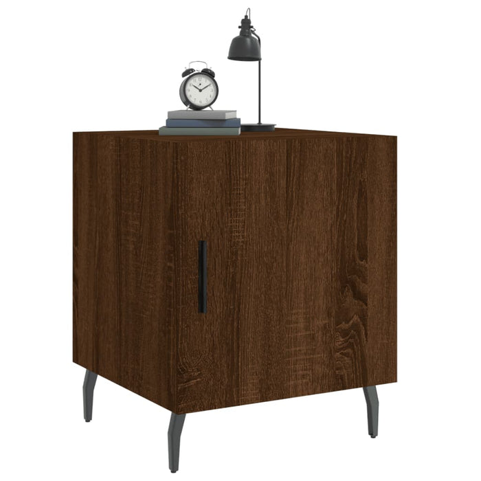 Bedside Cabinet Brown Oak 40x40x50 cm Engineered Wood