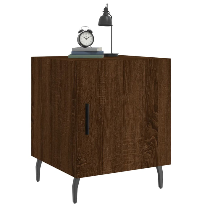 Bedside Cabinets 2 pcs Brown Oak 40x40x50 cm Engineered Wood