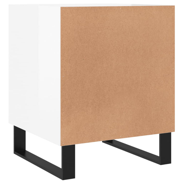 Bedside Cabinet High Gloss White 40x40x50 cm Engineered Wood