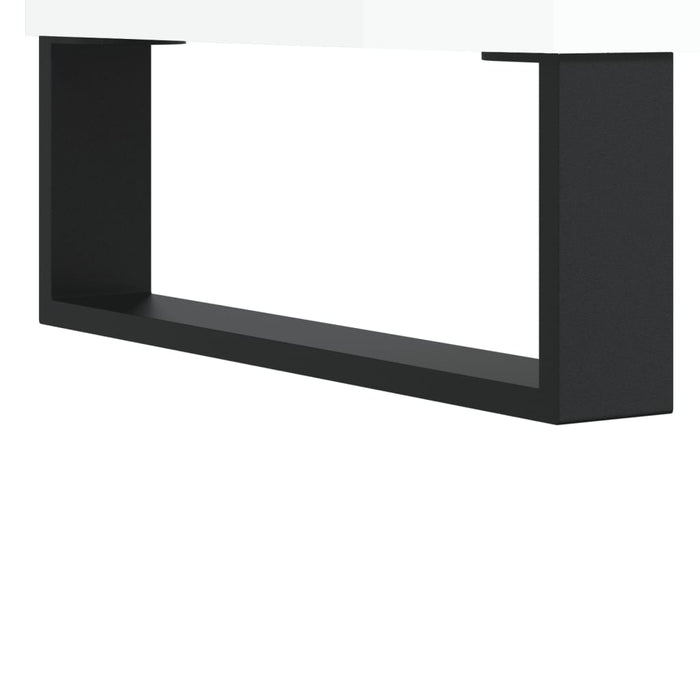 Bedside Cabinet High Gloss White 40x40x50 cm Engineered Wood