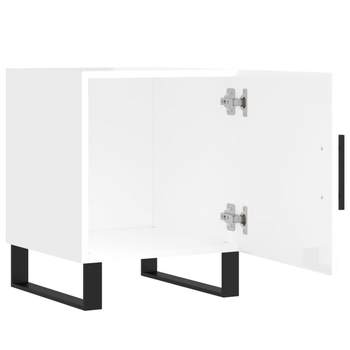 Bedside Cabinets 2 pcs High Gloss White 40x40x50 cm Engineered Wood