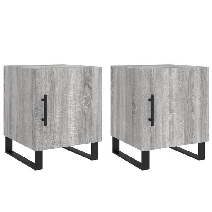 Bedside Cabinets 2 pcs Grey Sonoma 40x40x50 cm Engineered Wood